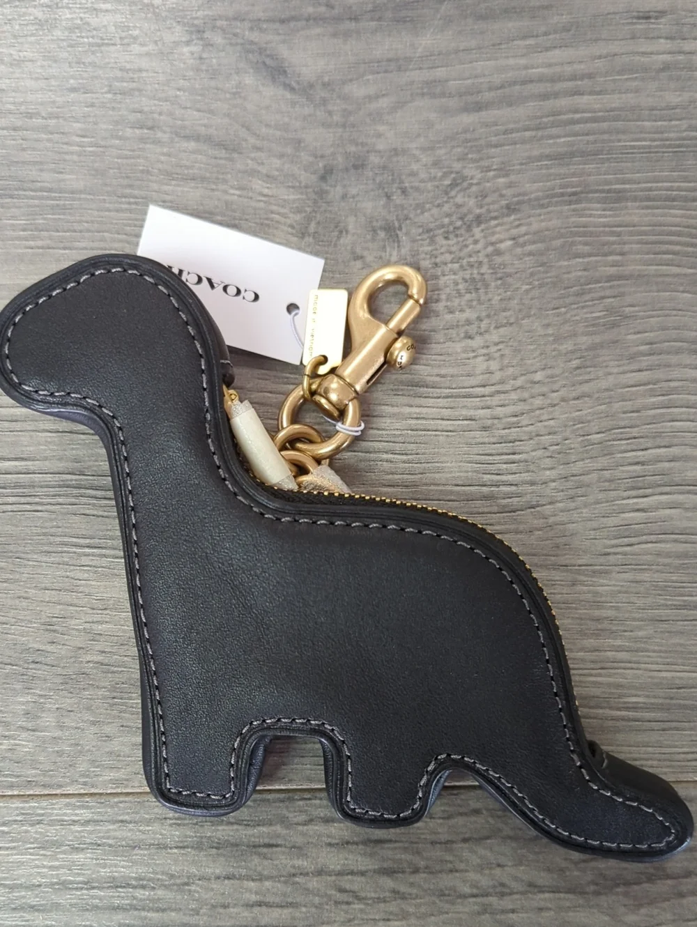 Coach Rexy Dinosaur Coin Purse Bag Charm Glovetanned Leather - Picture 3 of 3